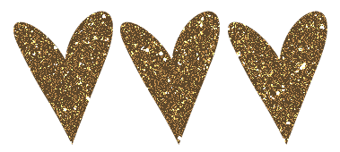 animated gold glitter hearts